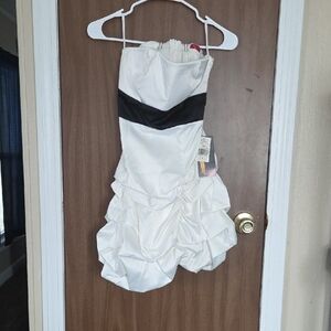 Ruby Rox White and Black Formal Dress